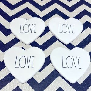Set of 4 Rae Dunn Love ❤️ Coasters